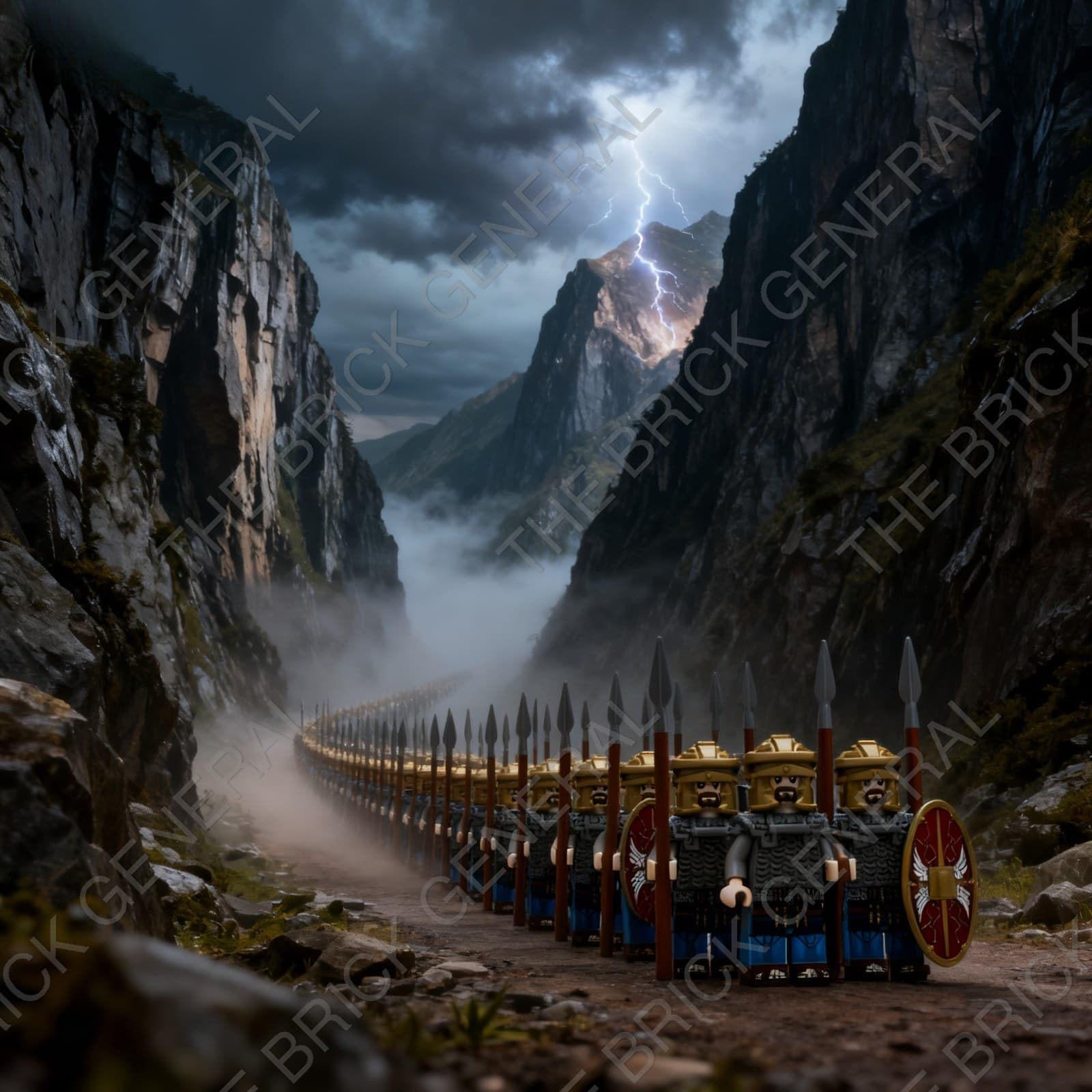 Custom Roman Auxiliary Legion Set Red Shield Blue Cape building brick minifigures — view 1