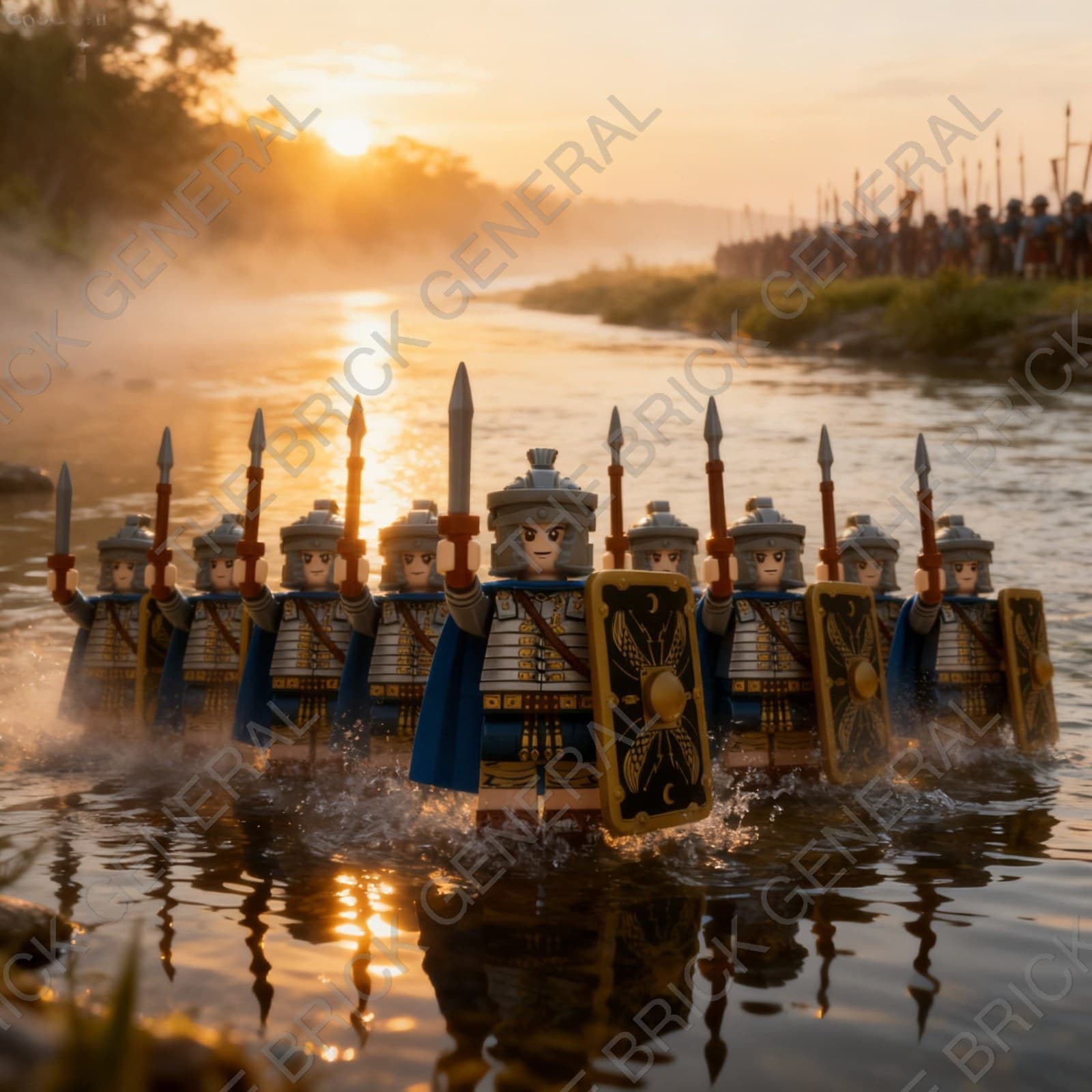 Custom Roman Heavy Infantry Set building brick minifigures — view 1