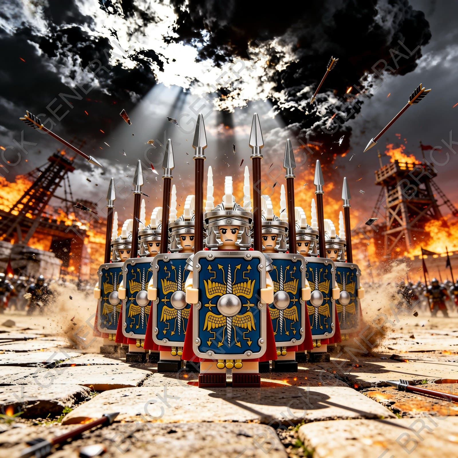 Custom Tesserarius Roman Soldier Set building brick minifigures