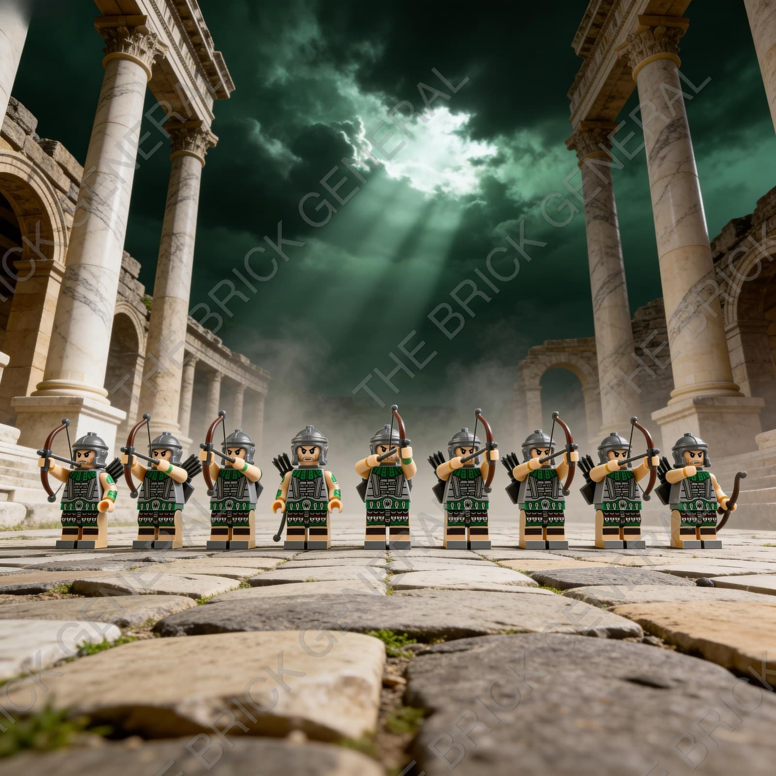 Roman Legion Army Archer Set building brick minifigures — view 1