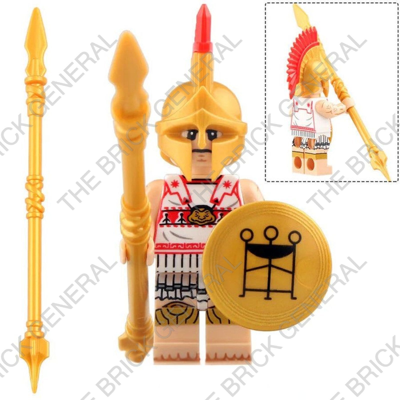 Greek Hoplite Soldier building brick minifigure