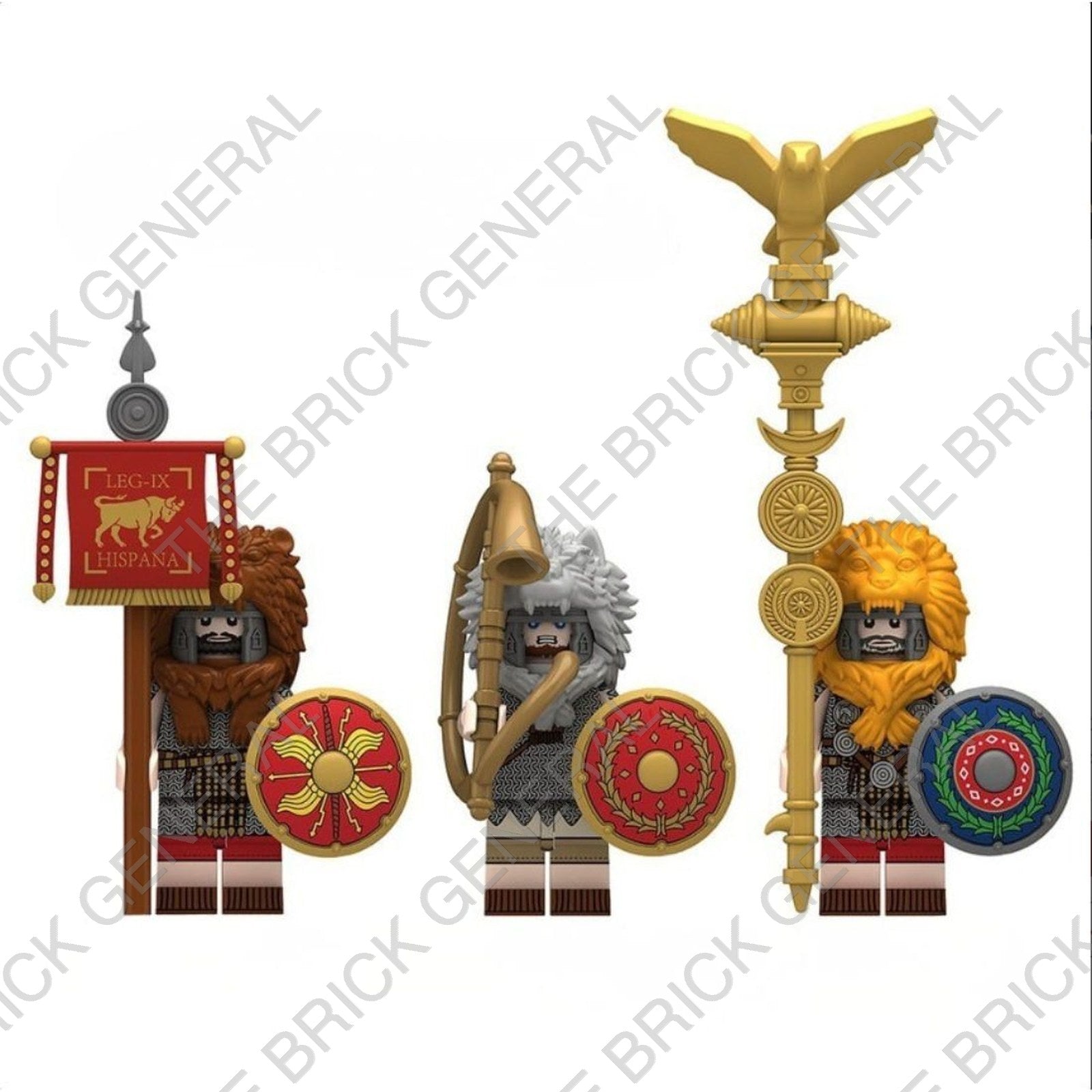Signifier Trumpeter Aquilifer Roman three-figure set building brick minifigures